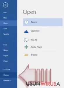 Disable Macros on Windows. Step 2
