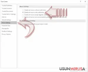 Disable Macros on Windows. Step 4