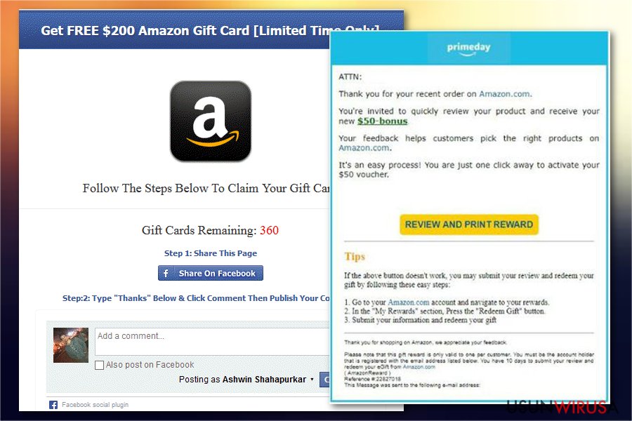 Oszustwo Amazon Gift Card snapshot Oszustwo Amazon Gift Card snapshot