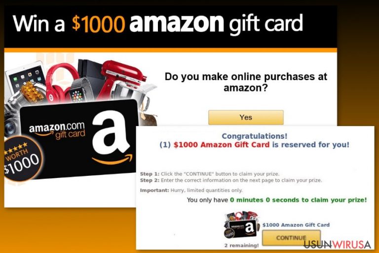 Przykład wirusa Amazon Gift Card