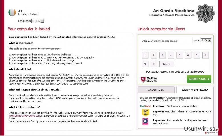 Wirus An Garda Siochana snapshot Wirus An Garda Siochana snapshot