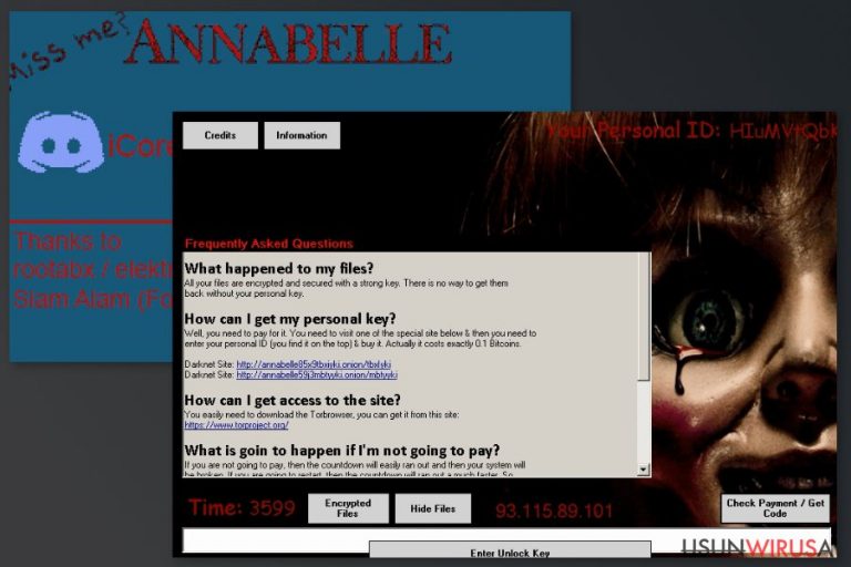 Obrazek wirusa Annabelle