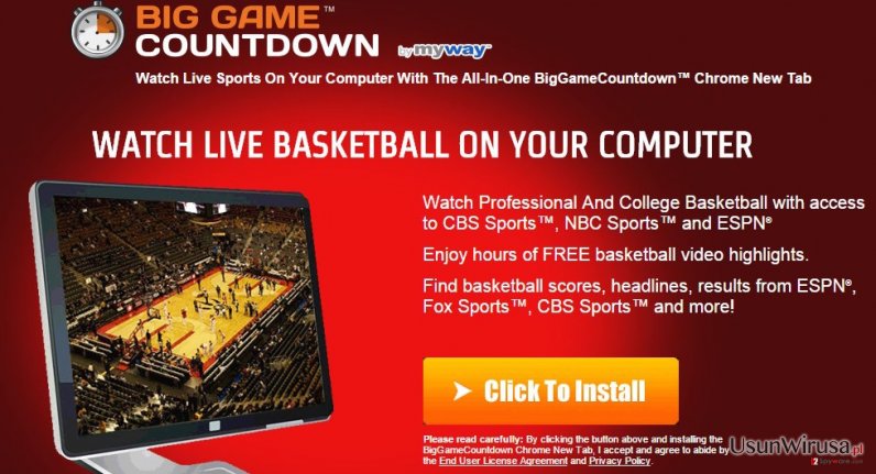 BigGameCountdown Toolbar snapshot BigGameCountdown Toolbar snapshot