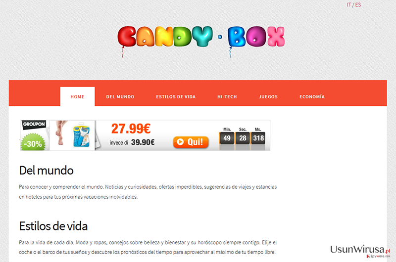 Oprogramowanie adware CandyBox snapshot Oprogramowanie adware CandyBox snapshot