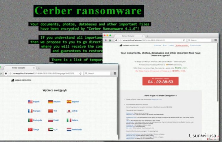 Wirus Cerber 4.1.6 atakuje komputery