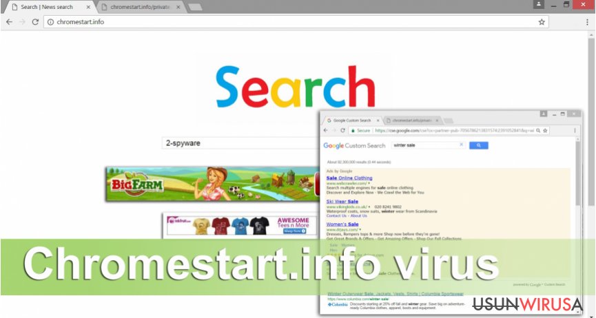 Obrazek prezentujący wirusa Chromestart.info Obrazek prezentujący wirusa Chromestart.info