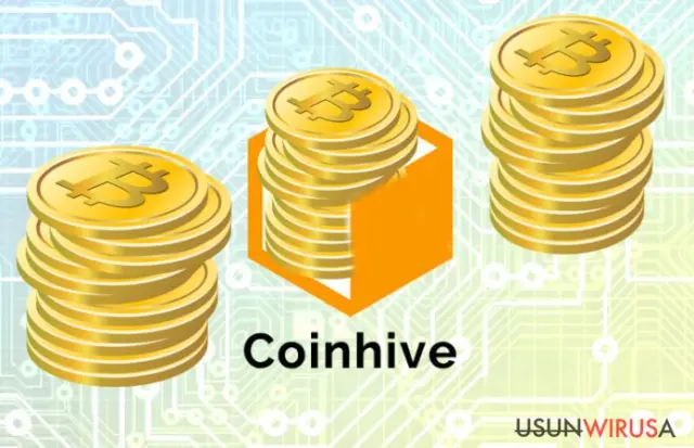 The picture illustrating Coinhive misused for mining cryptocoins