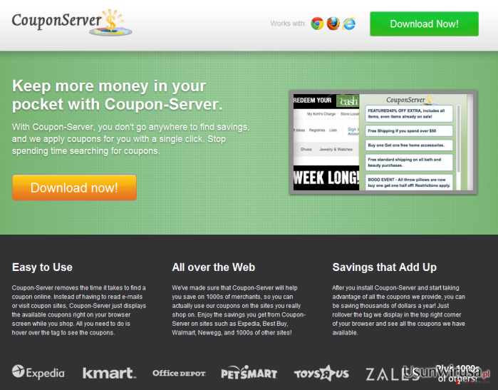 “Ads by Coupon Server” virus snapshot “Ads by Coupon Server” virus snapshot