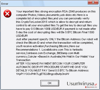 Wirus CryptoTorLocker2015 snapshot Wirus CryptoTorLocker2015 snapshot