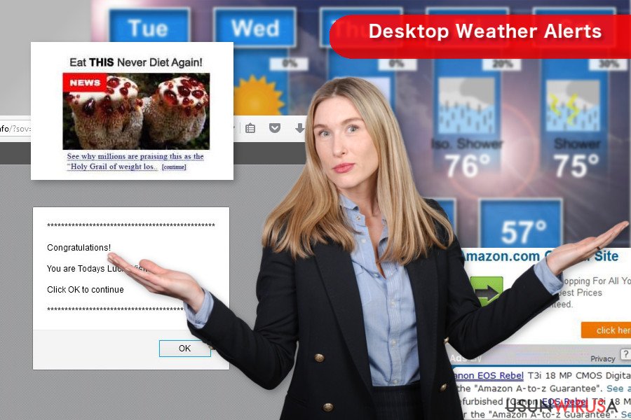 „Desktop Weather Alerts” pop-up
