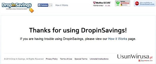 Wirus DropinSavings snapshot Wirus DropinSavings snapshot