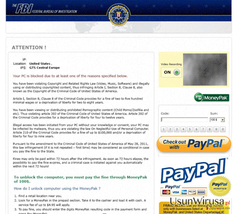 FBI PayPal virus snapshot FBI PayPal virus snapshot