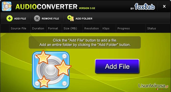 FoxTab Audio Converter snapshot FoxTab Audio Converter snapshot