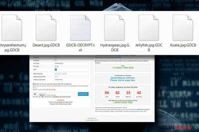 Przykłady plików zablokowanych przez wirusa rozszerzenia .GDCB