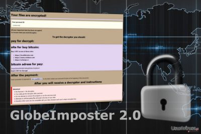 Żądanie okupu wirusa ransomware GlobeImposter 2.0