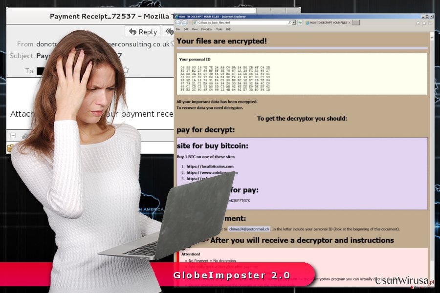 Wirus GlobeImposter 2.0 w akcji