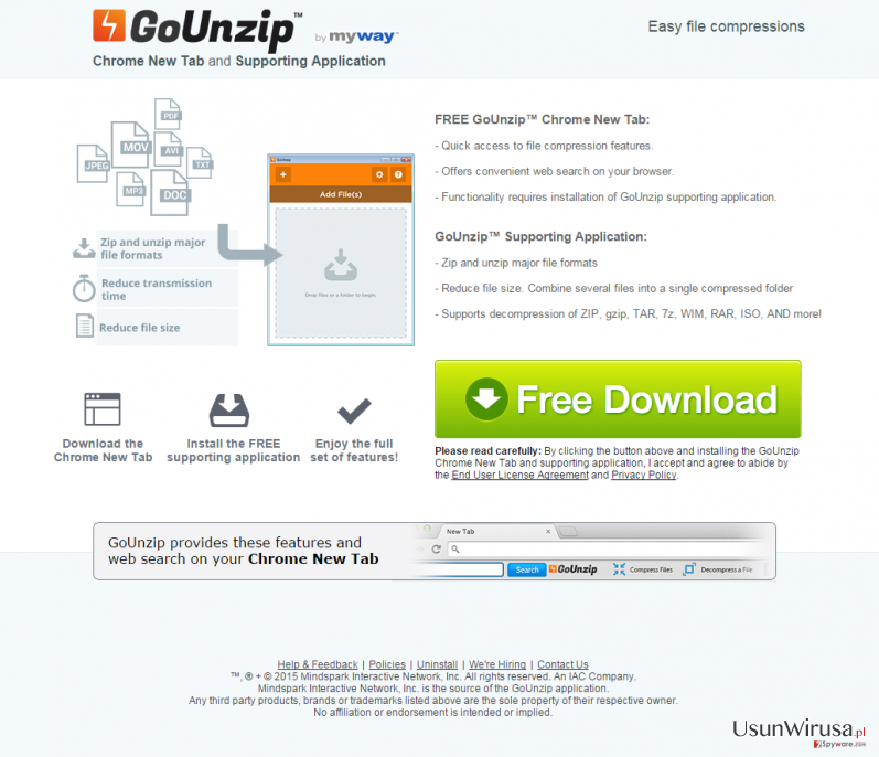 GoUnzip Toolbar snapshot GoUnzip Toolbar snapshot