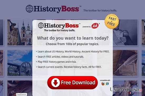HistoryBoss Toolbar snapshot HistoryBoss Toolbar snapshot