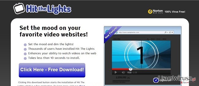 Hit The Lights adware snapshot Hit The Lights adware snapshot