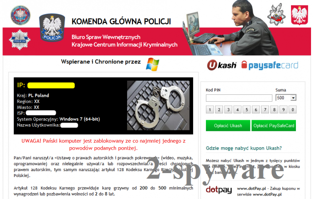 Usuń Wirusa Komenda Glowna Policji