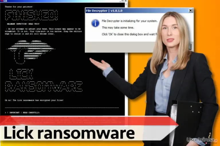 Lick ransomware version