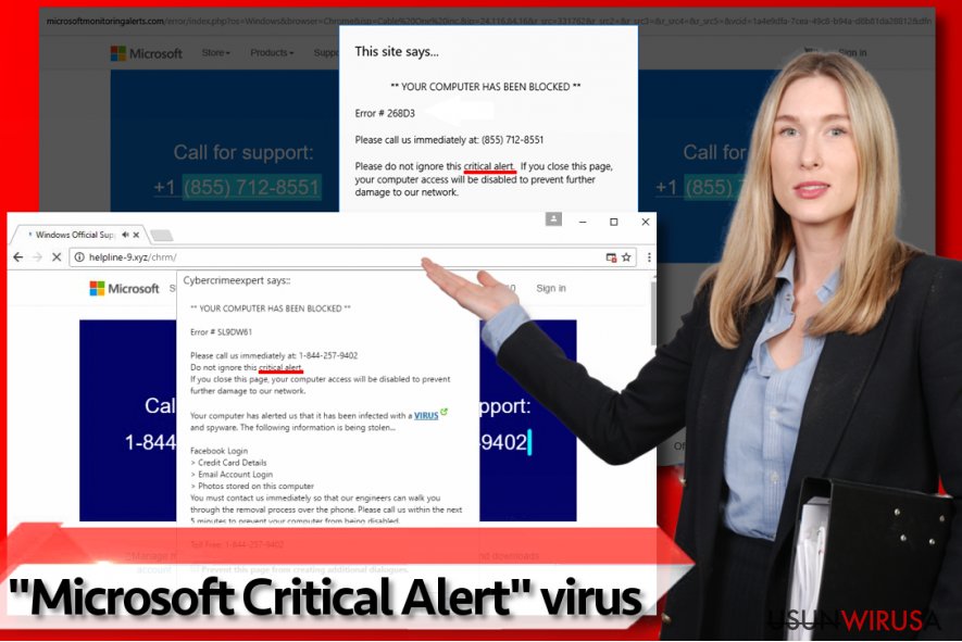 przykłady działania Microsoft Critical Alert