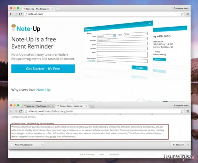 Note-Up virus
