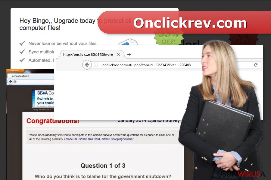 Przedstawienie wirusa Onclickrev.com