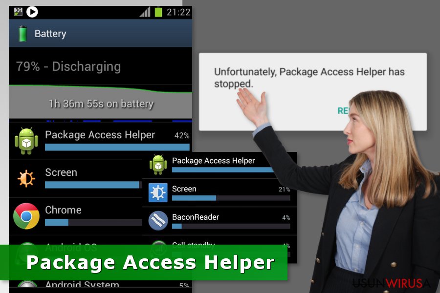 Zrzut ekranu problemu Package Access Helper