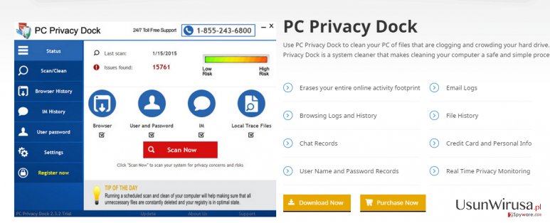 PC Privacy Dock snapshot PC Privacy Dock snapshot