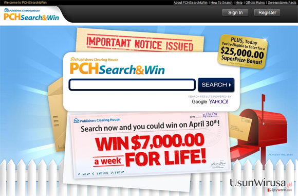 PCH Search snapshot PCH Search snapshot