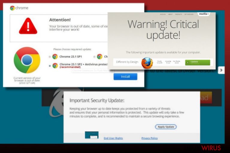 Ilustracja wirusa Phoenix Browser Updater
