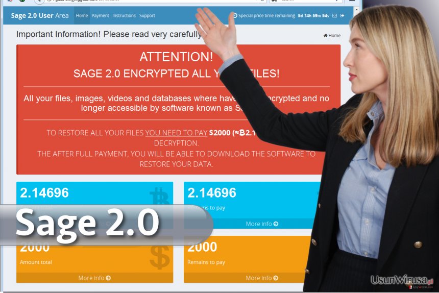 Wirus ransomware Sage 2.0 snapshot
