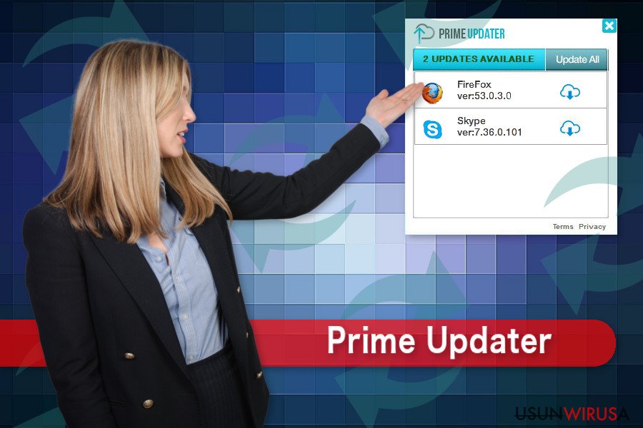 Ilustracja wirusa Prime Updater.