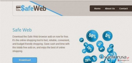 SafeWeb adware snapshot SafeWeb adware snapshot
