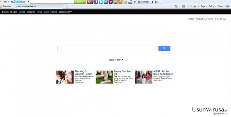 Przekierowania Start.mysearchdial.com snapshot Przekierowania Start.mysearchdial.com snapshot