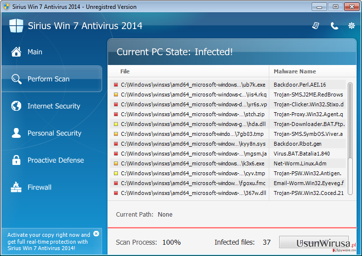 Sirius Win 7 Antivirus 2014 snapshot Sirius Win 7 Antivirus 2014 snapshot