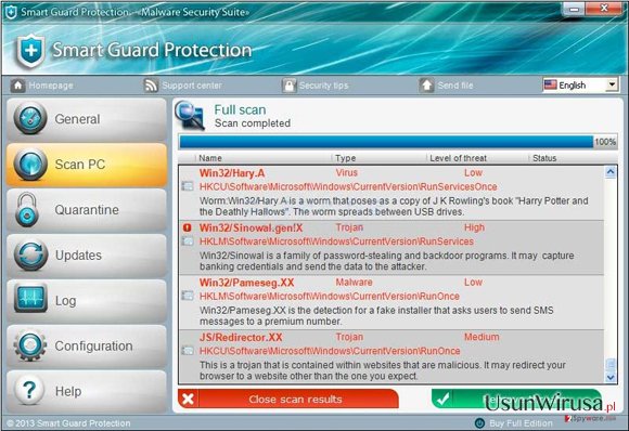 Smart Guard Protection snapshot Smart Guard Protection snapshot