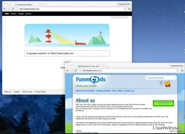 Start.Facemoods.com hijacks all Internet browsers