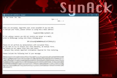 Wirus ransomware SynAck rozpowszechnia się po Świecie
