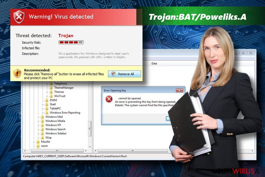 Zalecamy usunięcie wirusa Trojan:BAT/Poweliks.A