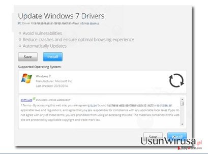 Reklamy popup “Update Windows 7 Drivers” snapshot Reklamy popup “Update Windows 7 Drivers” snapshot