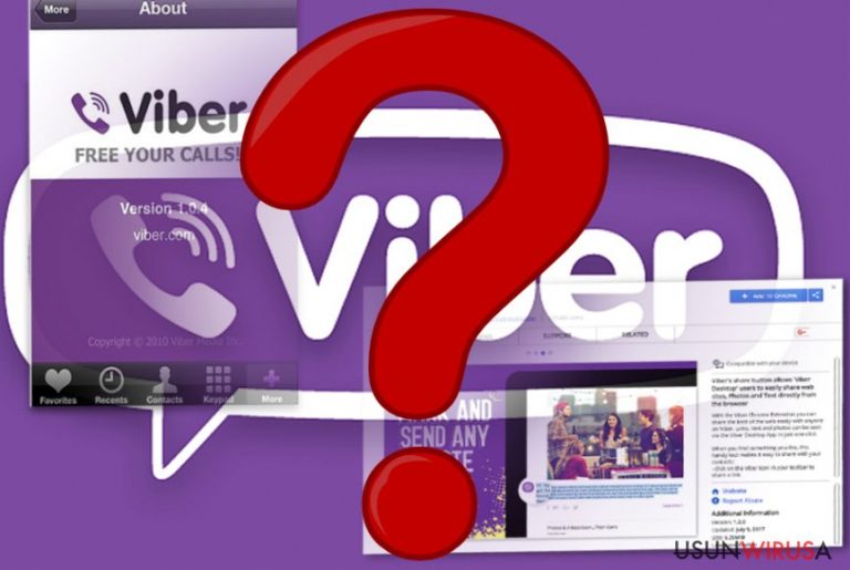Obrazek przedstawiający aplikację mobilną Viber oraz jej rozszerzenie przeglądarkowe