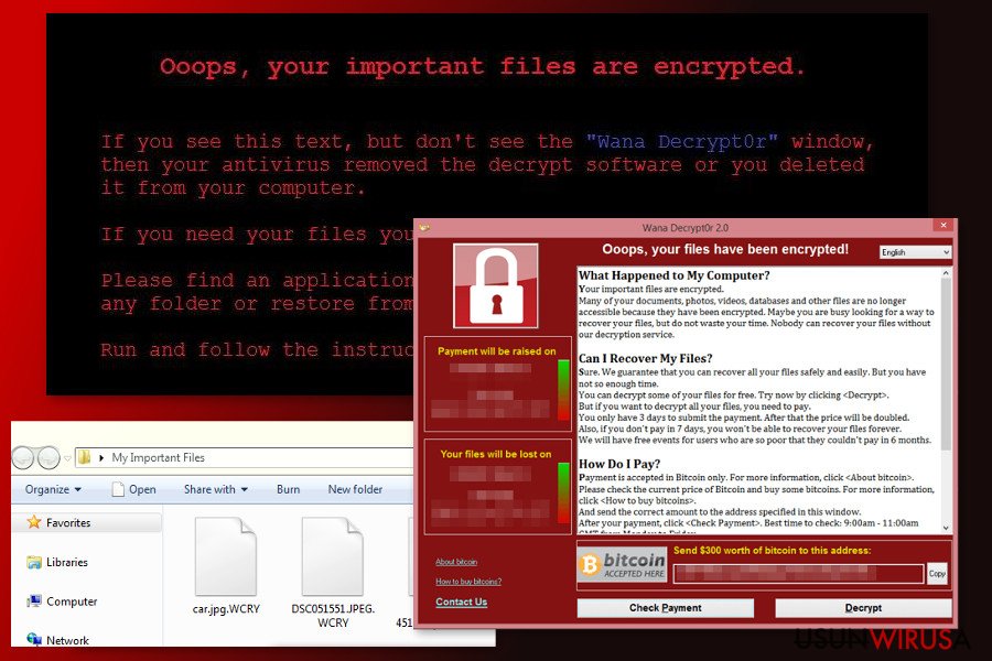 Obraz wirusa WannaCry 2.0 Obraz wirusa WannaCry 2.0