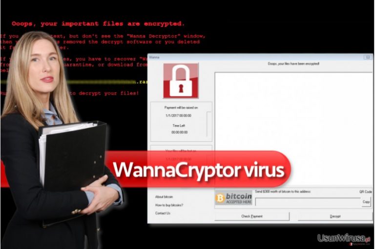 Wirus ransomware WannaCryptor