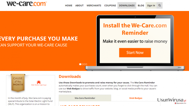 We-care.com snapshot We-care.com snapshot