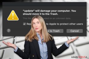 Spowoduje uszkodzenie komputera. Powinieneś przenieść go do Kosza