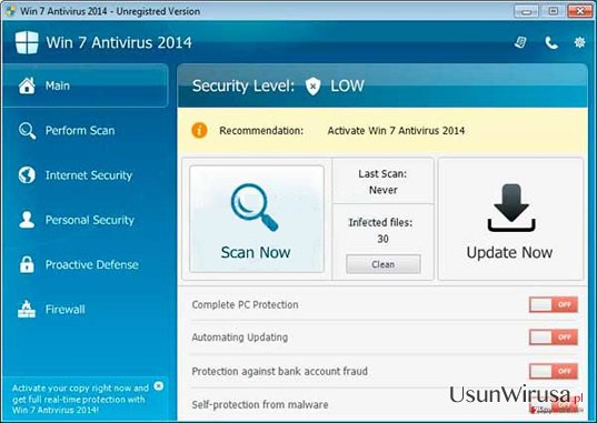 Win 7 Antivirus 2014 snapshot Win 7 Antivirus 2014 snapshot