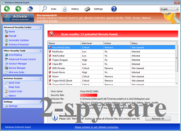 Windows Internet Guard snapshot Windows Internet Guard snapshot
