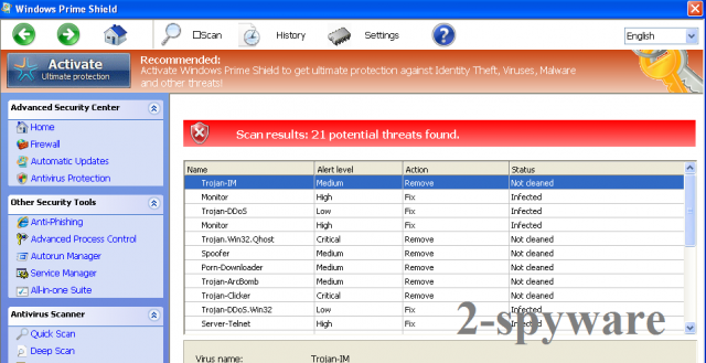 Windows Prime Shield snapshot Windows Prime Shield snapshot
